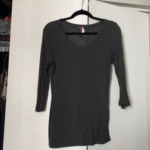 Jersey long sleeve tee with easy sleeve roll